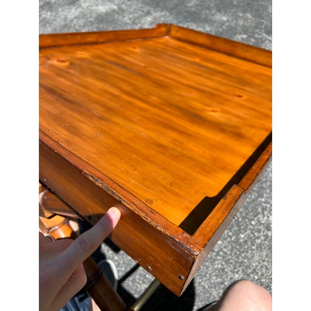 2000's Ralph Lauren Faux Bamboo Butler's Tray Coffee Table by