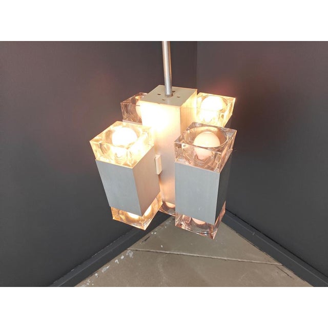 Metal Vintage Italian Cubic Pendant attributed to Gaetano Sciolari, 1970s For Sale - Image 7 of 14