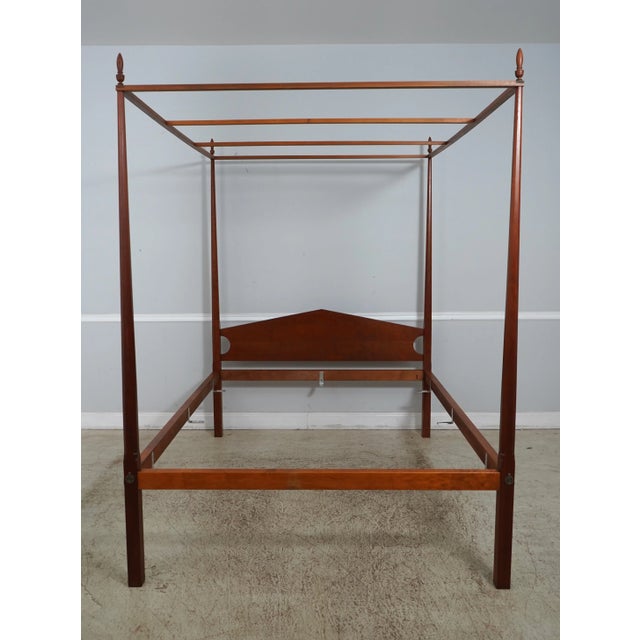 Age: Approx 25 Years Old Details: Solid Cherry Bench Made Pencil Point Tapering Posts High Quality Construction Bolted...