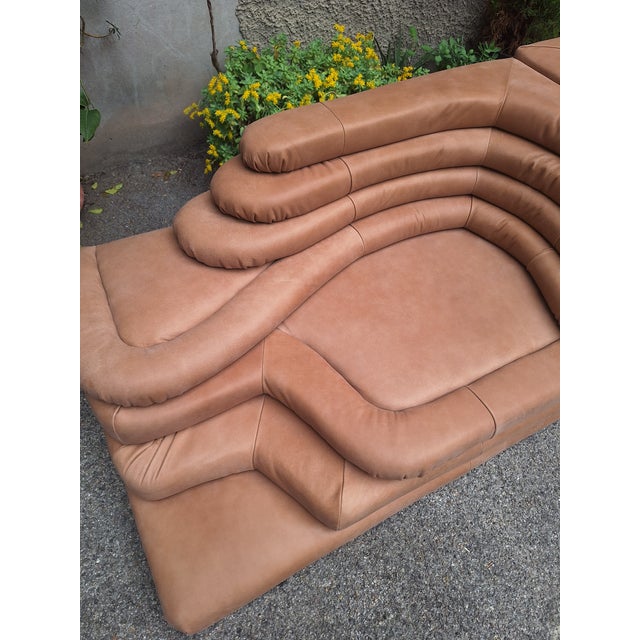 Brown Modern Model DS1025 Modular Sofa in Brown Leather by Ubald Klug for de Sede, 2000s, Set of 2 For Sale - Image 8 of 11