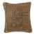 Vintage Zabihi Collection Brown Turkish Rug Pillow For Sale