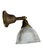 Brass Circa 1920’s Original Painted Patina Holophane Bell Shade Wall Sconce For Sale - Image 8 of 10