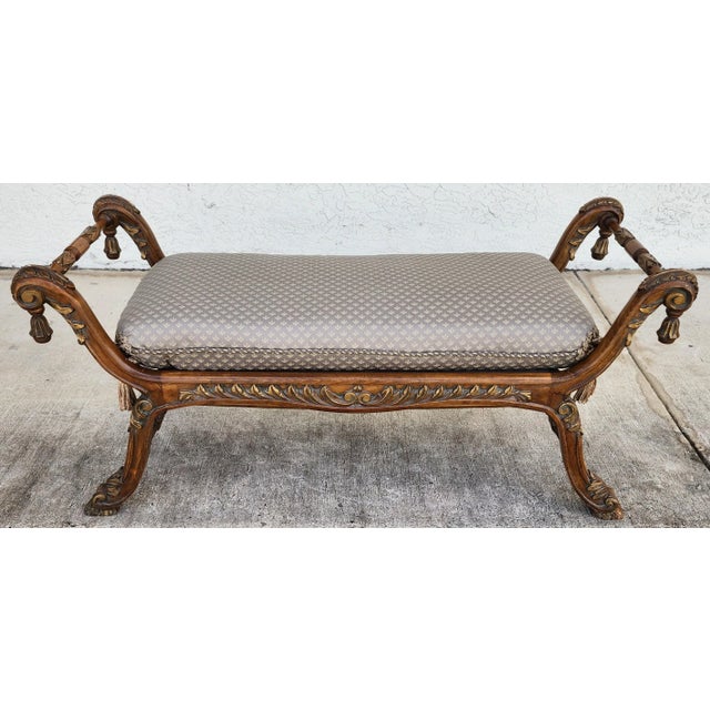 Vintage French Louis XV Bench For Sale - Image 14 of 16