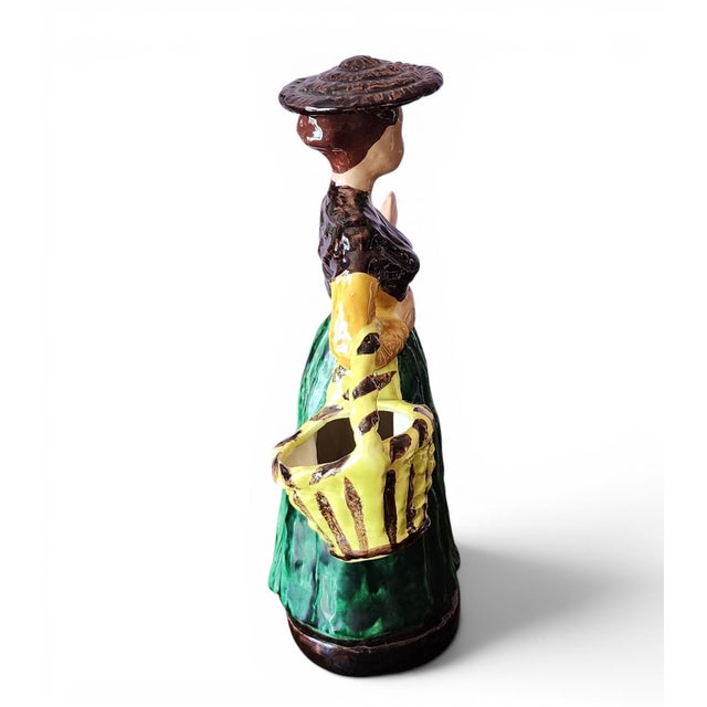 Mid Century Modern Hedi Schoop Ceramic Woman Vase Figurine, 1950s. Hollywood, CA. Good condition. Measures 13 inches high.