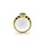 Gold 1990s Sapphire and Diamond Bezel Set 18k Gold Ring, Size 4.5 For Sale - Image 8 of 12