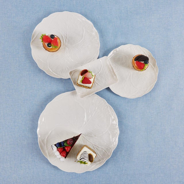 Cabbage Leaf Side Plates, Set of 4 For Sale - Image 9 of 11