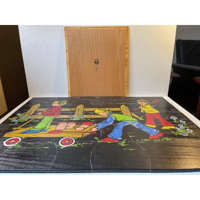 Large Painted Puzzle in Beech by Kay Bojesen, 1950s For Sale - Image 4 of 13