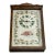 Vintage Cross Stitch Embroidery Strawberry Wood & Glass Case Clock For Sale