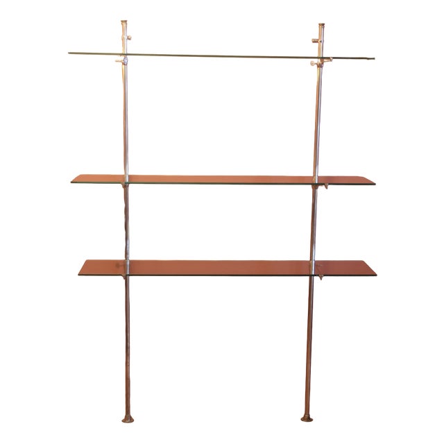 French Art Deco Etagere in Metal and Glass, 1930s For Sale