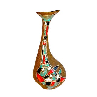 Mid-Century Italian Ceramic Vase by Roberto Rigon For Sale