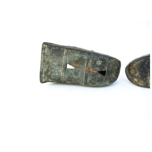 Bronze Antique Bronze Spanish Colonial Slipper-Style Stirrups—A Pair For Sale - Image 8 of 8