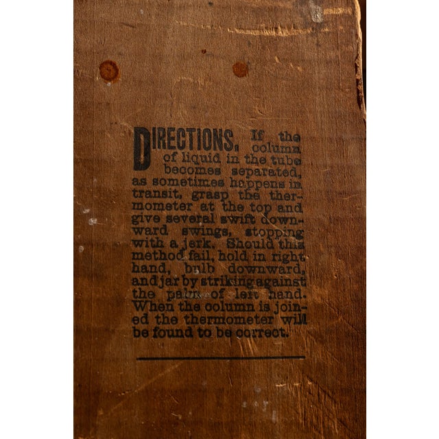 Antique Wooden Figural Tobacco Leaf Thermometer For Sale In Chicago - Image 6 of 6