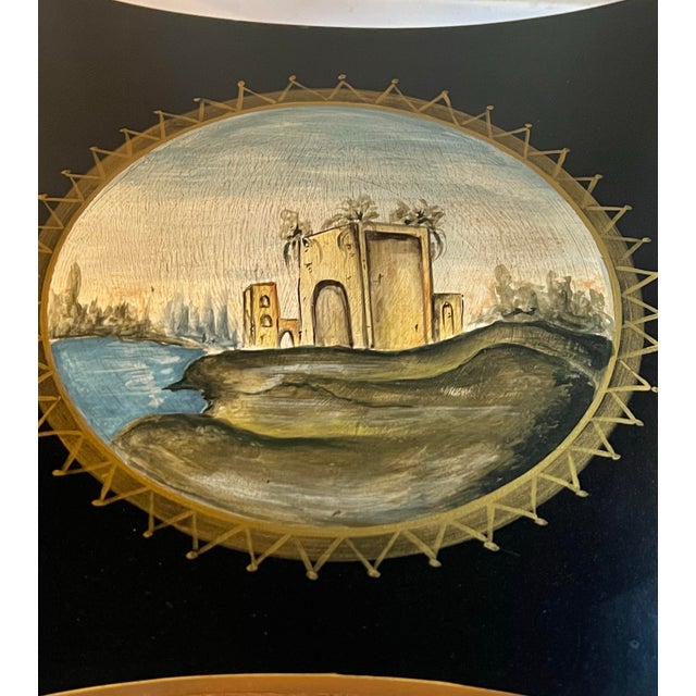 Italian Italian Hand Painted Ebonized Side Table For Sale - Image 3 of 9