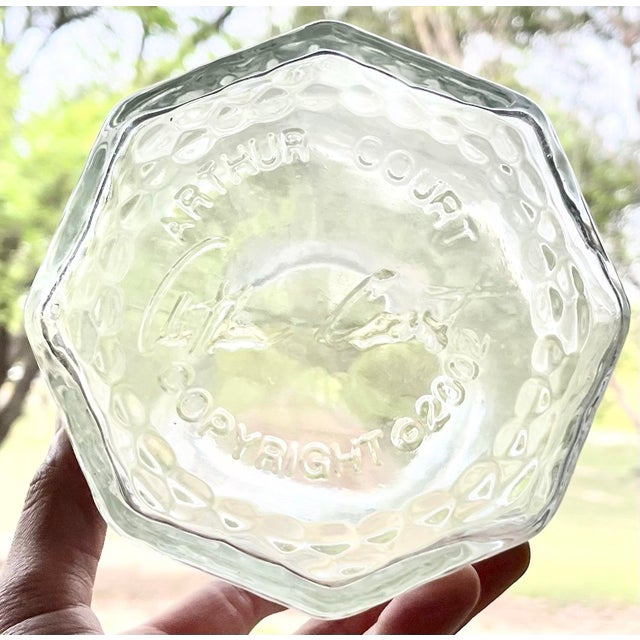 2002 Arthur Court “Grape” Glass & Aluminum Complete 5-Piece Canister Set For Sale In Dallas - Image 6 of 8