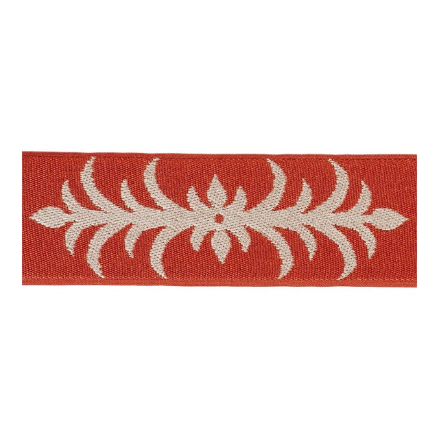 SAMPLE - Schumacher x Celerie Kemble Acanthus Tape In Terracotta For Sale