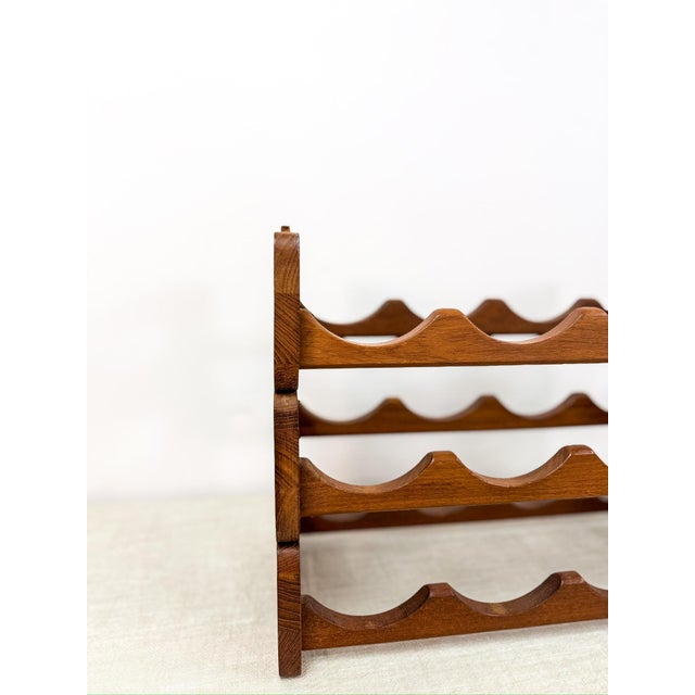 Mid-Century Modern Vintage Selandia Designs Teak 12-Bottle Modular Wine Rack Danish Designs For Sale - Image 3 of 12