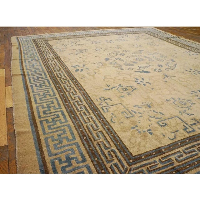 Antique Chinese Ningxia Rug 8' 8" x 9' 10" For Sale In New York - Image 6 of 6