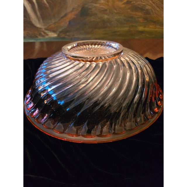 Ruby Red Vintage Pre Mid Century Modern Baccarat Style Center Bowl For Sale - Image 8 of 11