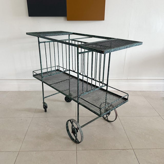 Mid-Century Modern 1950s Maurizio Tempestini for Salterini Mid Century Bar Cart, Attributed For Sale - Image 3 of 11