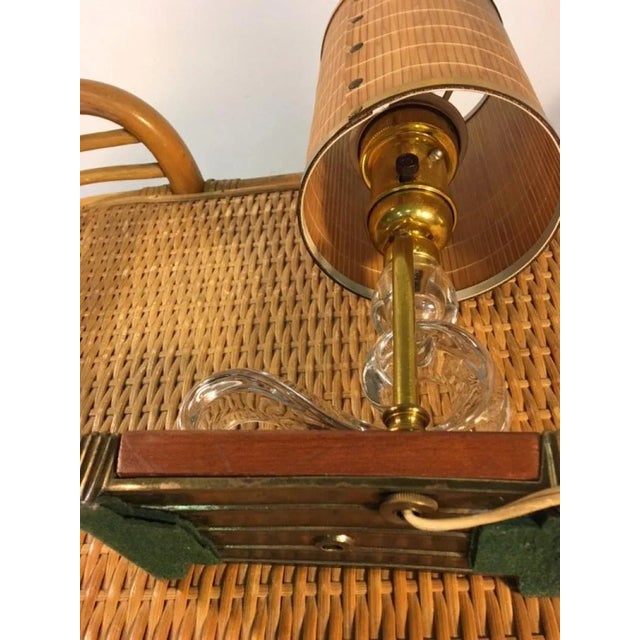Brown Baccarat Style Art Deco Lamps - a Pair For Sale - Image 8 of 11