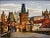 Vintage Watercolor of the Charles Bridge in Prague For Sale - Image 4 of 5