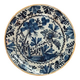 18th Century Delft Plate For Sale
