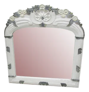 Romantic Mirror in Wood, 1980s