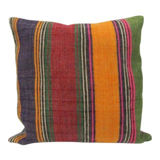 Striped Turkish Kilim Pillow Cover For Sale