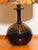Elegant vintage table lamp by Rosenthal Studio-Line, featuring a sculptural handblown glass base in deep aubergine and...
