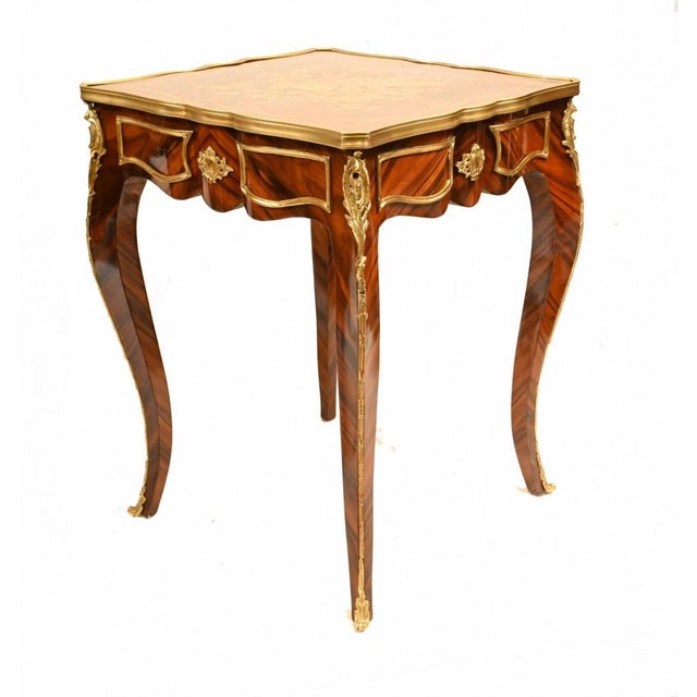 Empire French Side Tables with Inlay Stands in Kingwood, Set of 2 For Sale - Image 4 of 9