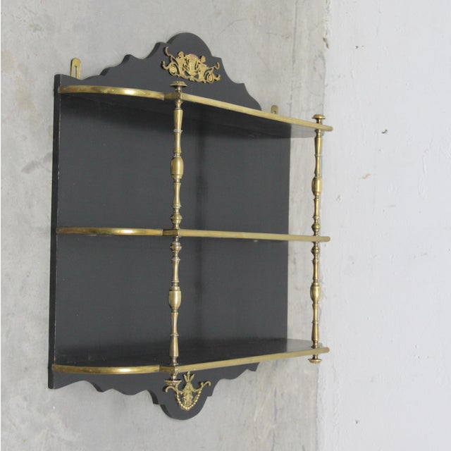Metal Napoleon III Ebonized Wood Bookshelf For Sale - Image 7 of 10