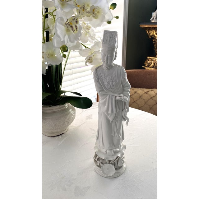 Early 20th C. Blanc DeChine Chinese Figurine-Immortal Taoist Male Statue Dehua Kilns in Fjjian China For Sale - Image 14 of 18