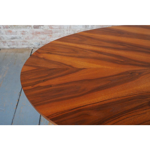 Metal Bauhaus Oval Table in Chromed Steel and Walnut from Kovona, Czech, 1960s For Sale - Image 7 of 16