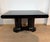 Classic, elegant art deco dining table with black piano lacquer finish, from france, circa 1930. Oak wood, black high-...