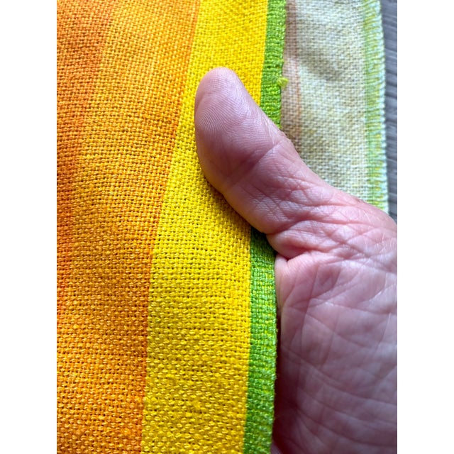 Green 1960s Rainbow Upholstery Fabric 4.66 YDs For Sale - Image 8 of 9