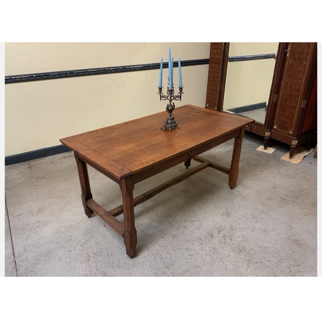 Late 19th Century Antique Cherrywood Monastery Table, 1890s For Sale - Image 5 of 14