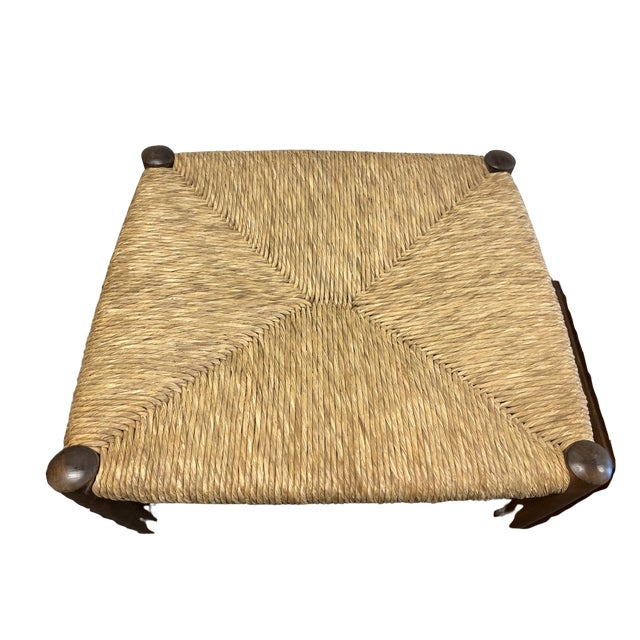 Vintage Mid Century Piazza Original Italian Set of 3 Rush Seat Nesting Stools/Tables, Attributed to Gio Ponti For Sale - Image 17 of 17