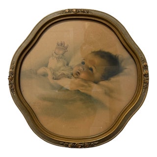 Antique Framed “Awakening” by Bessie Pease Gutmann For Sale