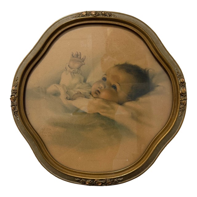Antique Framed “Awakening” by Bessie Pease Gutmann For Sale