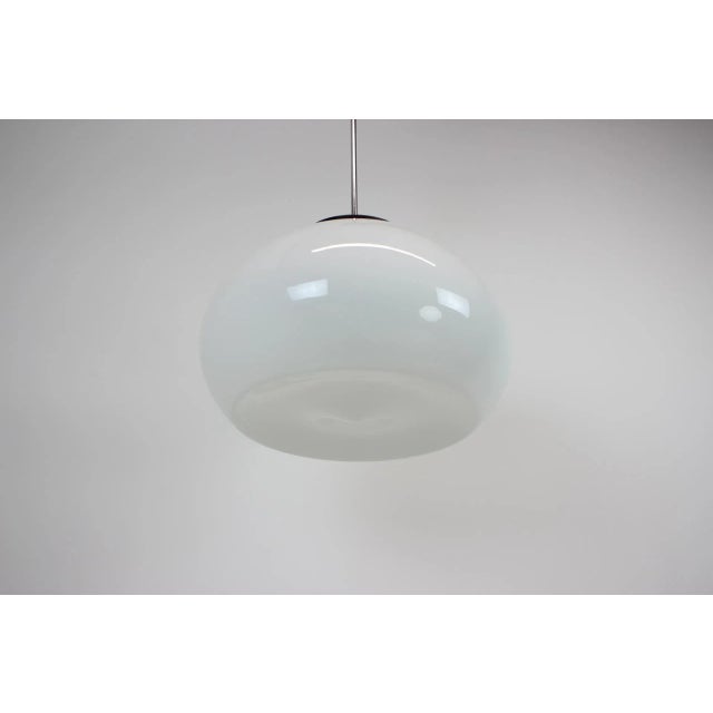 Made in czechoslovakia made of glass, chrome, metal 1x e27 or e26 bulb new elektric good original condition us wiring...