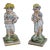 Antique Early 19th Century English Porcelain Figures - Boy With Dog and Girl With Cat - A Pair For Sale
