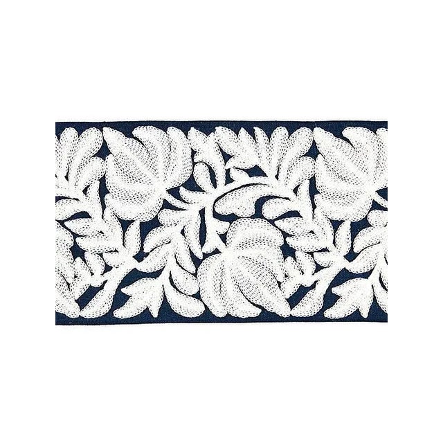 From the Scalamandre collection.Dry Clean Only 100% Spun Viscose Embroidery On 100% Linen Ground One yard minimum.