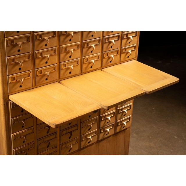 MCM 60-Drawer Maple Card Catalog by Library Bureau For Sale - Image 10 of 17