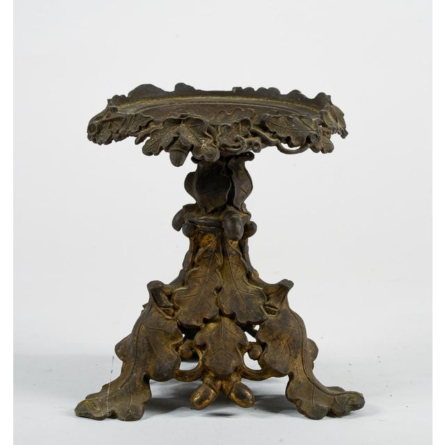 Art Nouveau Backsplash Stand in Metal with Vineyard Grape Leaf Decorations, 1890s For Sale - Image 9 of 10