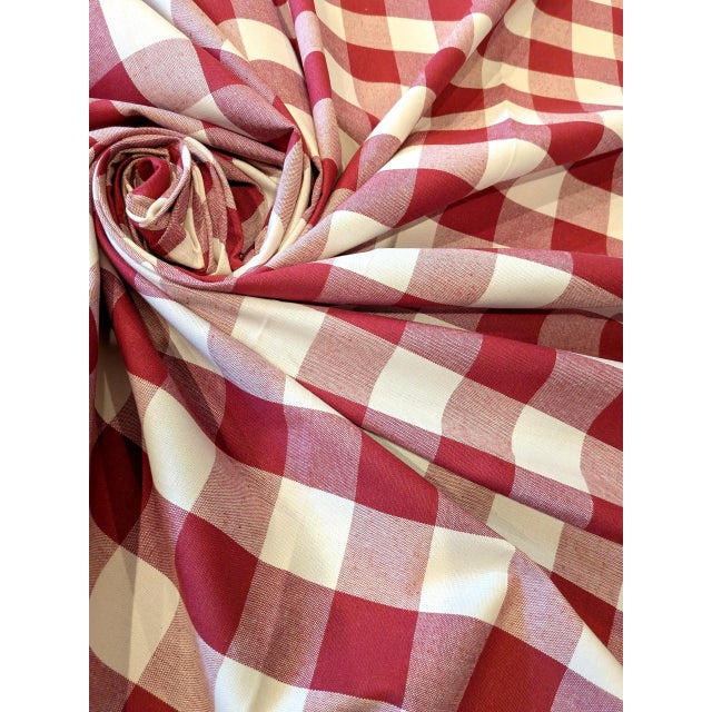 2010s Ralph Lauren "Buffalo" Radish Cotton Check Fabric- 5 Yards For Sale - Image 5 of 7