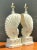 Late 20th Century Vintage Plaster Shell Form Table Lamps - Pair For Sale - Image 5 of 12