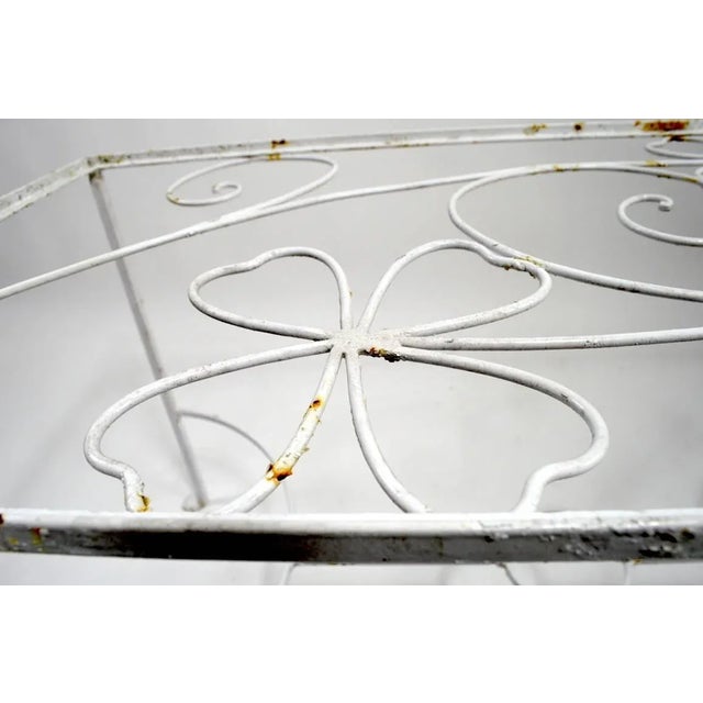 Metal Vintage Weinberg Style Wrought Iron Table For Sale - Image 7 of 9