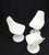 Knoll Set of 3 Mid Century Modern Tulip Base White Fiberglass Side Dining Chairs MINT! For Sale - Image 4 of 14
