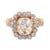 Traditional 1910s French Belle Époque Gia 2.02 Carat Old Mine Cut Diamond Cluster Ring, Size 5.5 For Sale - Image 3 of 7