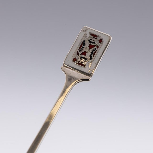 20th Century Silver Cased Cocktail Picks from Garrard, 1986, Set of 12 For Sale - Image 14 of 18